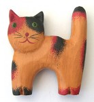 木彫り猫マグネット（Ａ）http://asianstyle-mao.com/